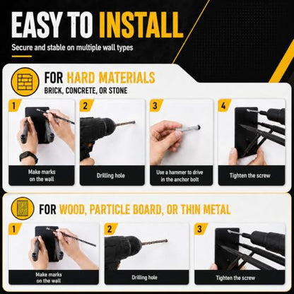 14" Large Heavy Duty Garage Hooks, Steel Garage Storage Hooks with Support Rods, Utility Wall Mount Hangers for Power Tools, Car Tires, Ladders, Chairs, Garden Tools and More (2-Pack 14" Heavy Hooks) - size: 2-Pack 14" Heavy Hooks