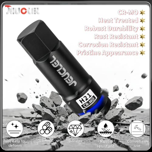 21mm Hex Impact Bit Socket, H21 1/2" Drive Allen Socket, Cr-Mo - size: 1PC | H21 21MM
