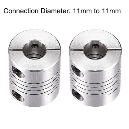 uxcell 2PCS Motor Shaft 11mm to 11mm Helical Beam Coupler Coupling 25mm Dia 30mm Length - size: 11mm to 11mm
