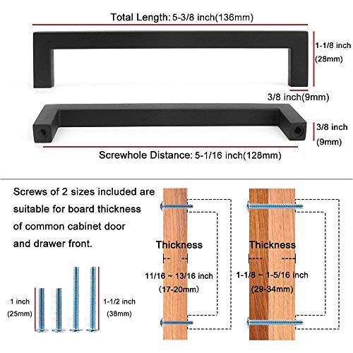 KOOFIZO 10 Pack 5 in Oil Rubbed Bronze Cabinet Pulls, Drawer Handles 1816 - color: Oil Rubbed Bronze, size: 5" CC - 10Pcs, style: Modern