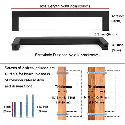 KOOFIZO 10 Pack 5 in Oil Rubbed Bronze Cabinet Pulls, Drawer Handles 1816 - color: Oil Rubbed Bronze, size: 5" CC - 10Pcs, style: Modern