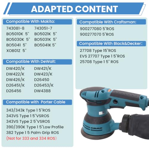 2 Pack 5 Inch Sander Pad, 3 Screw Holes Compatible with Makita & DeWalt - color: 2 Pack
