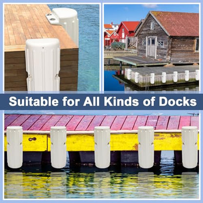 2 or 1 Pack Boat Dock Bumpers, Dock Fenders for Dock Edge Protection, Anti-Crack Marine Dock Bumpers with Stainless Steel Mounting Hardware, Protect Boats and Dock