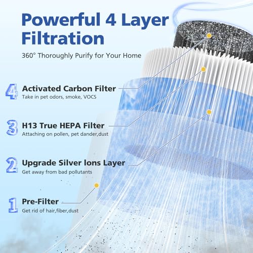 2 Pack DH-JH12 MK0I MK0b TZ-K1 Replacement Filter for VOOPNU DH-JH12
