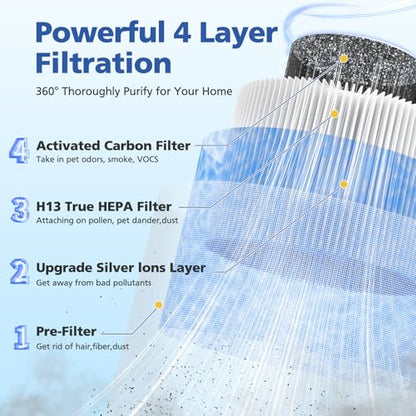 2 Pack DH-JH12 MK0I MK0b TZ-K1 Replacement Filter for VOOPNU DH-JH12
