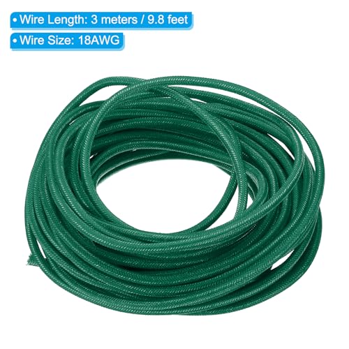 PATIKIL 9.8Ft 18AWG Electronic Wire, -30 to 200 Degrees Celsius Insulated High Temperature Resistant Electrical Flexible Silicone Cable for Lamp Boiler Heater, Green - color: Green, size: 18AWG