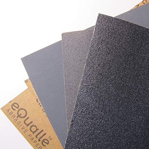 Sandpaper Assorted Grit, 9x11 inch, 15 Sheets