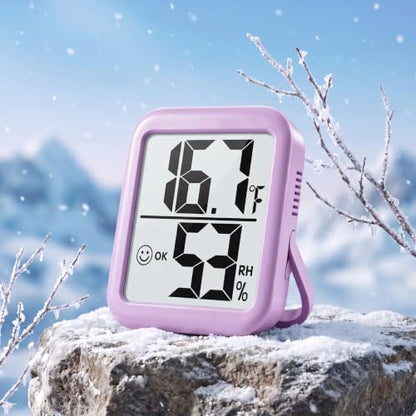 Antonki 2 Pack Room Thermometer Indoor Hygrometer - color: 2 Pcs* Lavender Purple