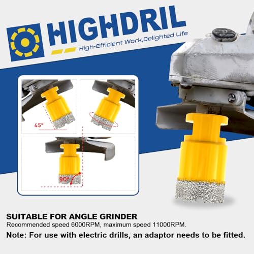 HIGHDRIL Diamond Drill Bits Kit with 5/8-11 for Porcelain Tile Ceramic - size: Thread Set 9