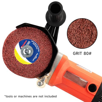 Shinboc 4.7 x 4 Inch Surface Conditioning Drum, 80 Grit Non-Woven Abrasive - style: Red 80 Girt