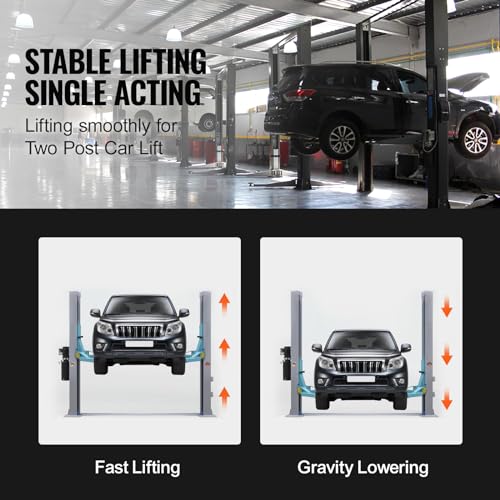 VEVOR Hydraulic Power Unit 220V 10 Quart Car Lift 3HP Hydraulic Pump Power Unit Car Lift Single Phase Hydraulic Pumps with 10L Steel Tank Car Lifts Hydraulic Power Unit for Auto Repair Single Phase - size: 10 Quart