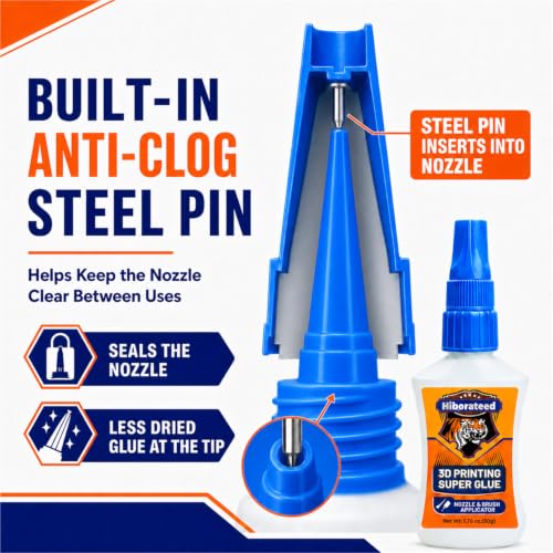 3D Printer Glue, 50g Super Glue 3D Printing Glue for PLA, ABS, PETG, TPU