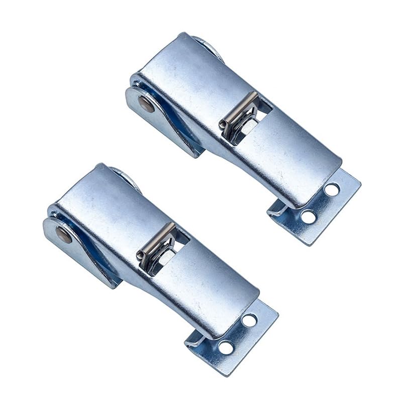 Adjustable Steel Toggle Latch Toolbox Hasp Lock Mechanical Device Over Center Latch (2pcs) - size: D / carbon steel