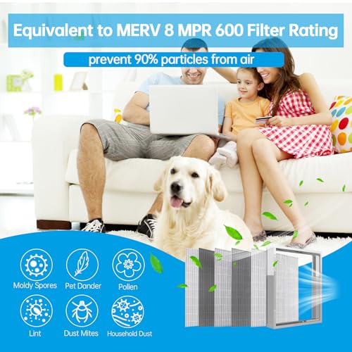 UBeesize 20x25x4 Air Filter Reusable Washable - size: 19.4" x 24.4" x 3.6"