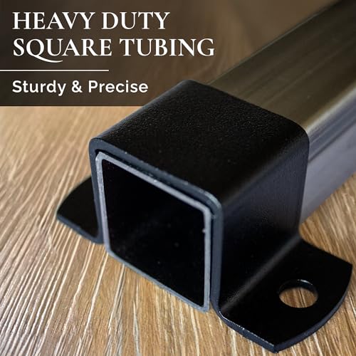 1x1" Square Tube Strap Clamp, Powder Coated Black, bracket clamp U-type - 4-Pack - size: 1"x1"