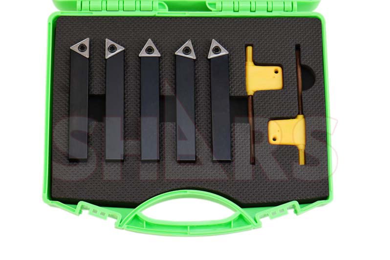 Shars (5 Pcs) 1/2" Indexable Carbide Turning Tool Set 404-1041 P] - size: 1/2" 404-1041