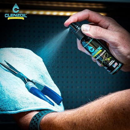 CLENZOIL Marine & Tackle - Fishing Gear Oil Lubricant - for Fish Care Reels, Boat Motors, Downriggers & More - Easily Oils Applicator - size: 2 oz + 1 oz Combo