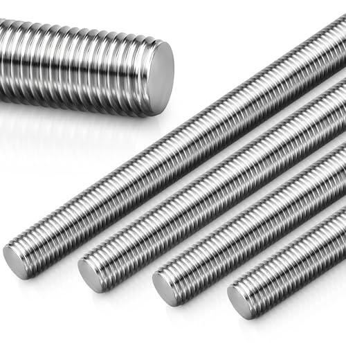 Blulu 4 Pcs 3/4"-10 Fully Threaded Rod, 36" Length - size: 3/4"-10 x 36"