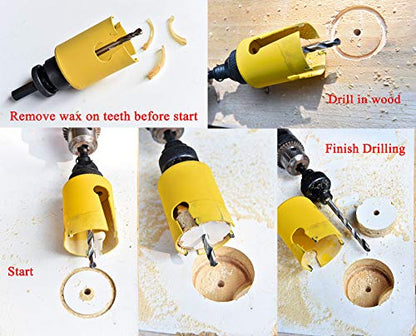 MaxTool 2-3/8" TCT Hole Saw 60mm Carbide Tip Holesaw 2.25" Deep with 5/8-18 Thread for Cutting Asphalt Brick Concrete MDF Tough Material; CT00Y57R224 - size: 2-3/8"