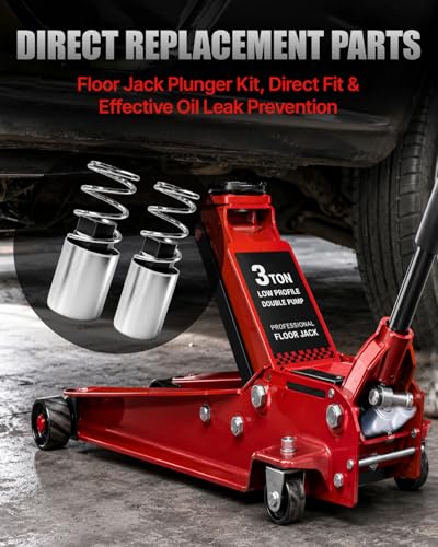 Floor Jack Replacement Parts Low Side Bigger/Smaller Pump Piston Plunger Kit for 3 Ton Hydraulic with Dual Pump, Fit for Pittsburgh, Torin Big Red, Daytona, Harbor Freight, Arcan Engine