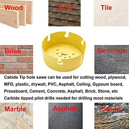 MaxTool 10-5/8" TCT Hole Saw 270mm Carbide Tip Holesaw 2.25" Deep with 5/8-18 Thread for Cut Asphalt Brick Concrete MDF Tough Material; CT00Y57R1040 - size: 10-5/8"
