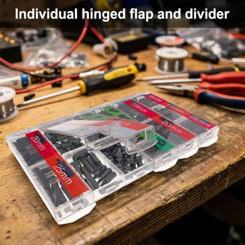 EEEEE M3 Black Nylon Standoff Screws Spacers Nuts for Motherboard & PCB Mounting Hardware Circuit Board Assortment kit (600pcs) 6mm 10mm 15mm 20mm 25mm