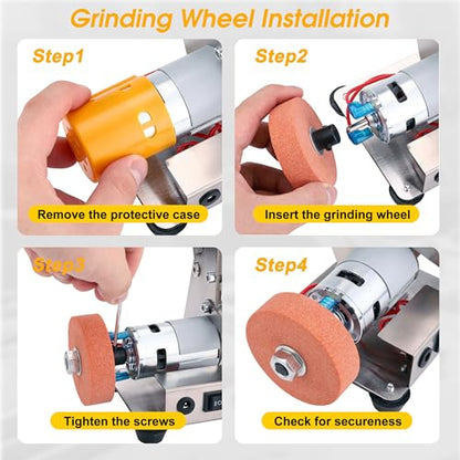 Mini Belt Sander for Knife Making, 3 IN 1 Electric Power Bench Belt Sanders - style: Vertical Belt Sander