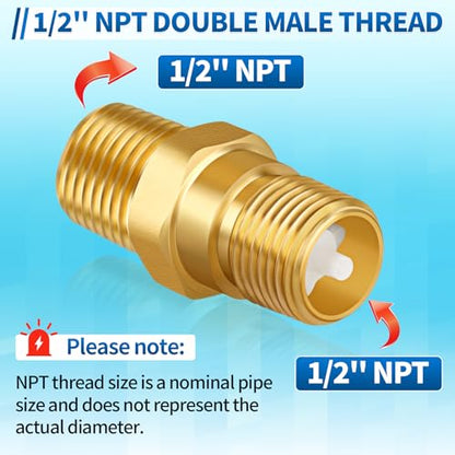 1/2'' NPT Lead-Free Brass RV Camper Water Heater Check Valve, Male to Male - style: Male to Male