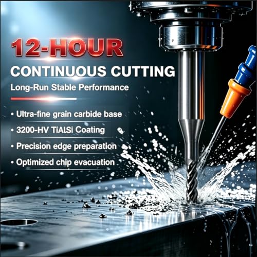 Carbide End Mill-1/16 Inch 4 Flute Milling Bits for Metal - size: 1/16in (5pcs)