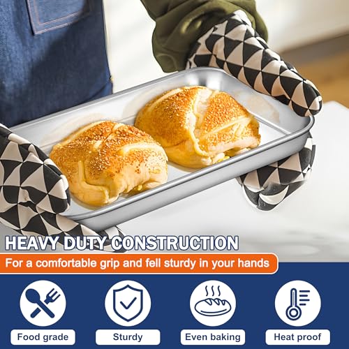 P&P CHEF Baking Sheet Pan, Stainless Steel Cookie Sheet, 10.5 Inch & 2 Pcs - size: 10.5 Inch