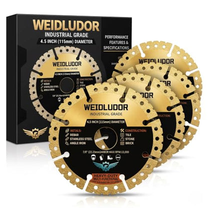 4.5 Inch Diamond Saw Blades for Angle Grinder, Multi Material Cutting Disc