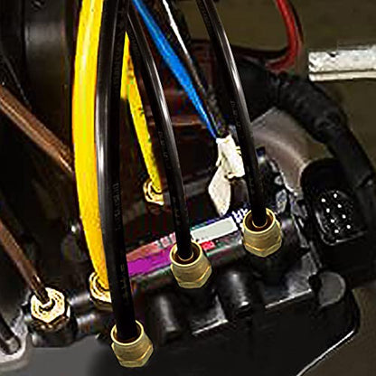 3/8" Tube OD Push-to-Connect Pneumatic Fittings Set - DOT Air Brake Line Fittings, 5pcs Air Hose Quick Connect Fittings - color: DOT Air Fittings Union, size: 3/8 Inch