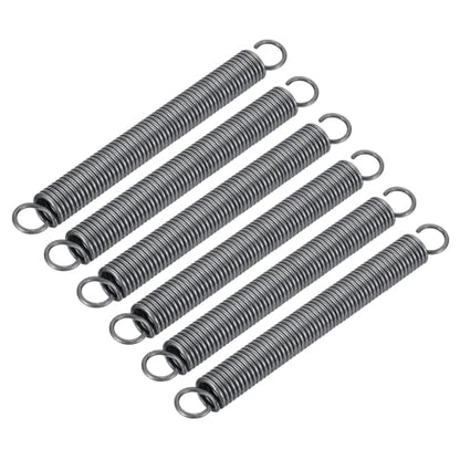 uxcell Extension Spring - 2.5mm Wire Dia, 18mm OD, 180mm Free Length Spring Steel Small Dual Hook Tension Spring, 6Pcs - size: 180mm