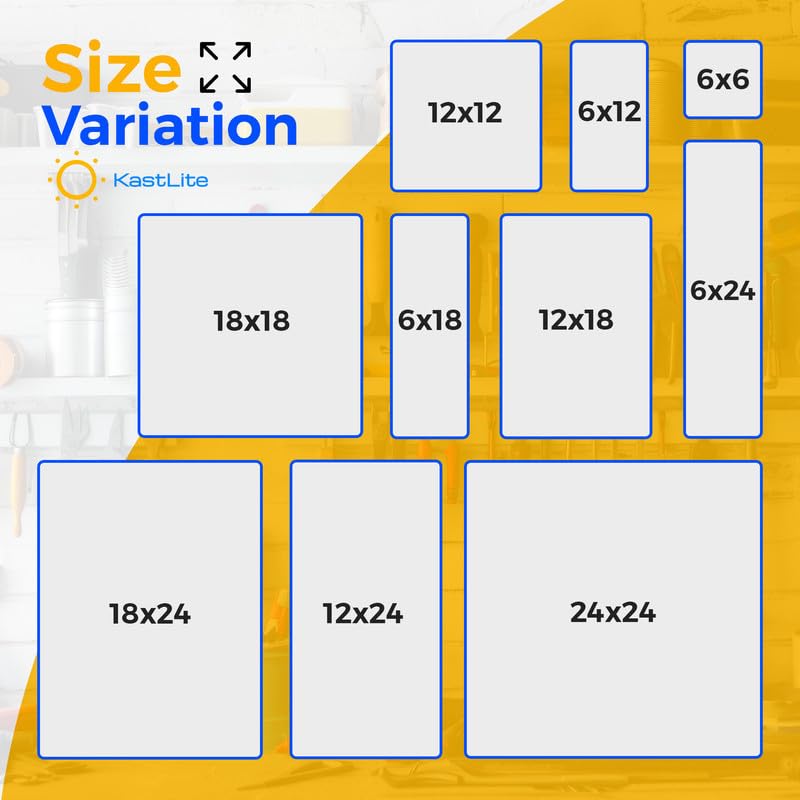 KASTLITE Black Acrylic Sheet, 6×12" Nominal Size Plexiglass Plastic, 4PK - color: Black, size: 6" x 12"