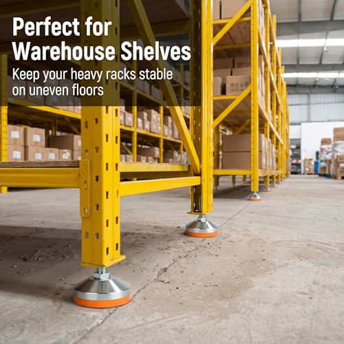 Heavy-Duty Leveling Feet, M16 Thread, Set of 4(Load Capacity 10400 lb) - size: D80xM16xH100,4 Pack