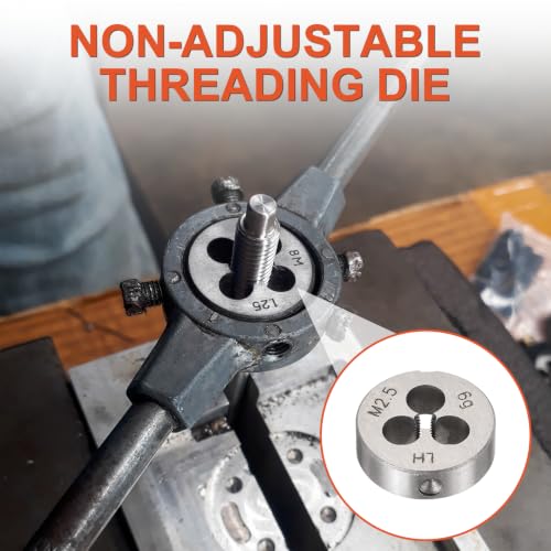 M2.5 x 0.45 Round Threading Die Left Hand Alloy Steel - size: M2.5 x 0.45