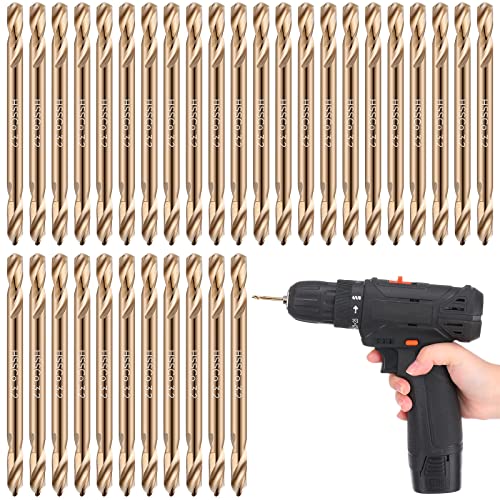 Lounsweer 30 Pcs Cobalt Drill Bits Bulk Hss M35 Metal Double End, 3/16 Inch - size: 3/16 Inch