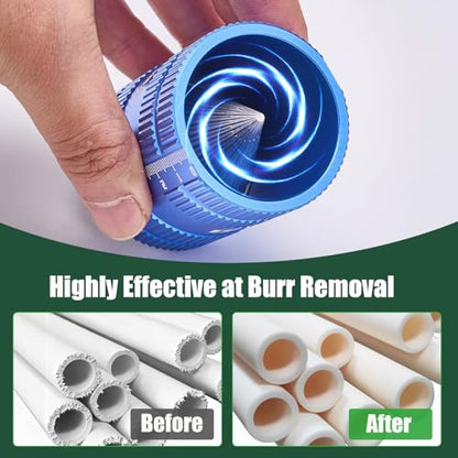Super Stars Pipe Reamer Tool - 1/4–1-5/8 inch Cone-Style Inner/Outer Deburring Tool with Hardened Steel Cutting Edges for Copper and Stainless Steel Tubing - style: Blunt Cone