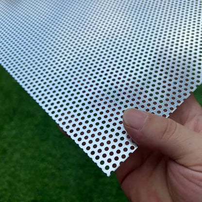 Aluminum Perforated Metal Sheets 16"x10" 16 Gauge Expanded Metal Mesh Aluminum Opening 1/8" 0.12 inch (About 3 mm) Perforated Steel Sheet Aluminum Mesh Screen Decorative Metal Mesh - size: 16" X 10"