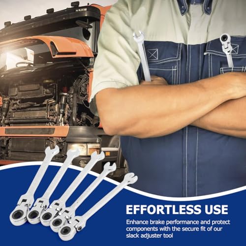 5‑Piece Flexible‑Head Ratchet Wrench Set