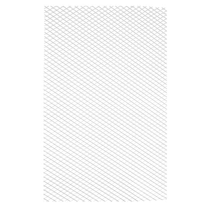 PATIKIL 9.8" L x 13" W Universal Car Grill Mesh, 7x12mm Diamond Hole Aluminum Mesh Expanded Perforated Metal Sheet for Ventilation Filtration Dryer Vent Guard Screen, Silver Tone - size: 9.8" x 13"