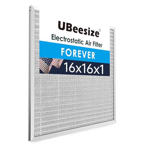 UBeesize 16x16x1 Air Filter Reusable Washable - size: 15.5" x 15.5" x 0.8"