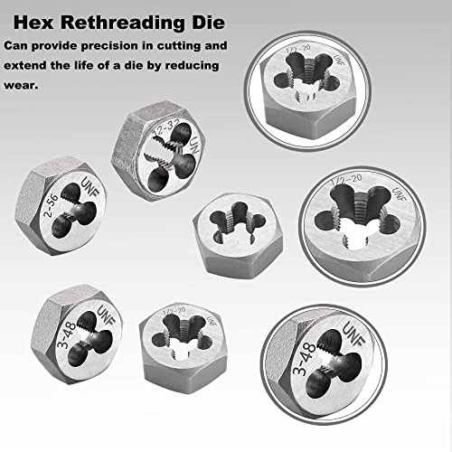 Utoolmart Hex Rethreading Die, M9 x 1.0 Pitch, Carbon Steel Thread Die, Hex Rethreading Die Machine Thread Die, Hexagon Taper Pipe Die, 1 Pcs - size: M9×1.0 Fine Teeth