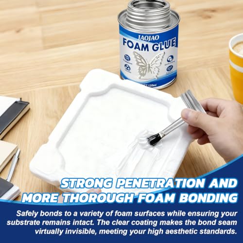 JAOJAO Foam Glue with Brush Foam Safe CA Glue for RC Planes Repair Assembly