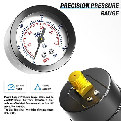 TAILONZ 1/4"NPT Pneumatic Pressure Regulator AR2000,Blue - color: Blue, size: Regulation
