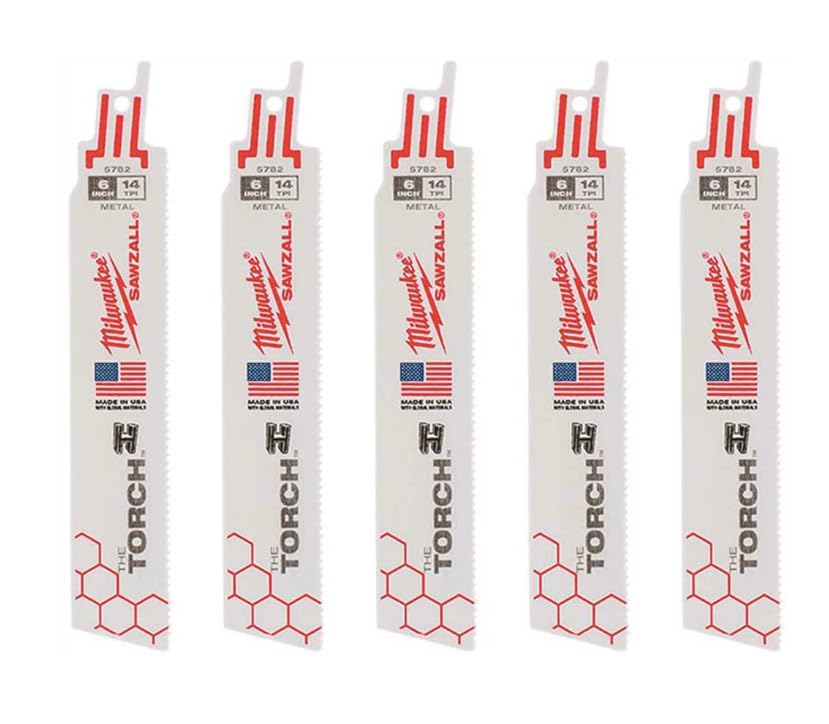 Milwaukee Tool 6" 14 TPI The Torch Sawzall Blade (5 Pk) 48-00-5782