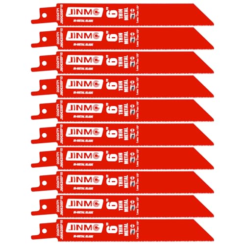 10 Pack 6 Inch 20/24TPI Reciprocating Saw Blades for Diablo Sawzall Blades - size: 6 Inch 20/24TPI