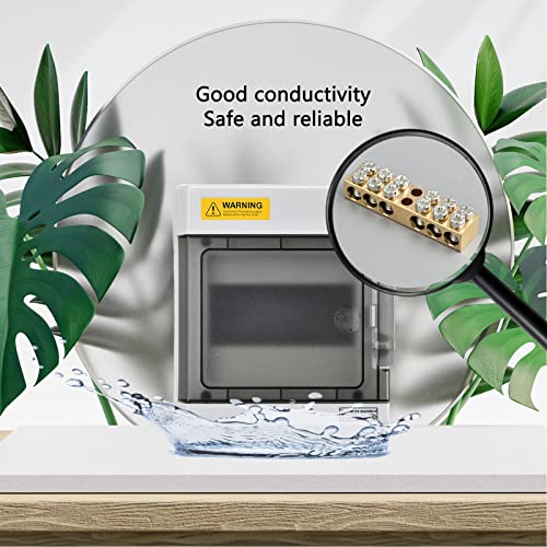 6 Way Waterproof Breaker Box for Indoor/Outdoor Settings - size: 6Way