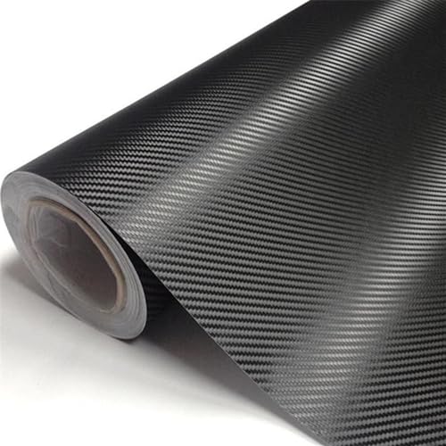 DIYAH 3D Black Carbon Fiber Film 72" X 48" / 6 FT X 4 FT Twill Weave Vinyl Sheet Roll Wrap DIY Decals - size: 72" X 48" / 6FT X 4FT