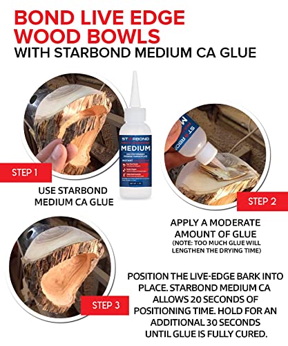 Starbond Medium CA Glue Complete Refill Kit (16 oz) – Cyanoacrylate Super Glue Refill System with Extra Bottles, Caps, Microtips & Yorker Spout for Woodworking, Carpentry, Quick Repairs & Hobby Builds - size: 16 ounce